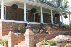 This brick walkway moves you from one level to another effortlessly and in style